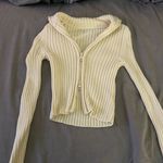 Aerie White double zip sweater Photo 0