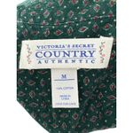 Victoria's Secret  Country Authentic 90s Green Floral Cotton Pajama Set Women's M Photo 2