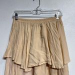 Faithfull the Brand  Peach Tiered Ruffle Midi Skirt Sz S Photo 1