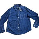 Banana Republic NWT Women’s Quinn Denim Button Down Shirt | Blue | Medium Photo 2
