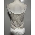 Flora Nikrooz Vintage Lace Trim Cami Top Sleeveless Beige Crop Tank Blouse Photo 2