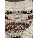 Loft Sweater Women Small Petites Shimmer Fair Isle Long Sleeve Holiday Photo 4