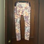 Lucy Power Max Floral Print Leggings Size L Purple Size L Photo 1