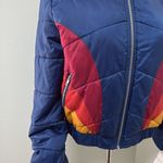 Forever 21 Puffer Jacket medium navy with rainbow side detail Photo 2
