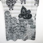 Cache  Medium Dress Mini Shift Rhinestones Y2K Grunge Goth Silver Black 560‎ Photo 5