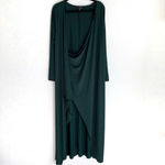 Eloquii  Wide Neck Wrap Gown Matte Jersey Dark Green Sz 16 NWT Photo 1