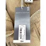 Worthington Women's Slim Leg Brown Black White Plaid Pants - Size 16 - NWT Photo 5