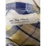 Free People  Calico Basin Plaid Hooded Shirt Jacket Yellow Women’s Size Small Photo 8