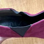 Unisa Faux Suede Un Saffyre Peep Toe Heeled Booties, Red Wine/Berry, Size 8M Photo 6