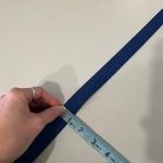 Blue Vintage 1970s Bow Strap Style Belt Size Large Photo 4