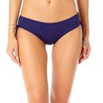Anne cole  Navy Ruched Side bikini swim bottom pant Photo 0