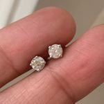 10kt White Gold 3/8 carat Diamond Studs Photo 0
