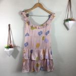 Capulet NWT  pink satin floral tiered mini dress Photo 6