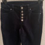 CAbi  Sapphire Blue Button Fly Skinny Velvet Pants Size 2 Photo 1