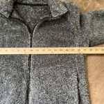 Uniqlo Full Zip Fuzzy Teddy Jacket Black Grey Pockets ~ Women’s Size S Photo 10