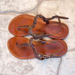 Cathy Jean Dark Brown Braided Sandals Photo 2