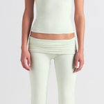 SKIMS  Cotton Jersey Foldover Pant in Spearmint, Size 2XL Photo 0