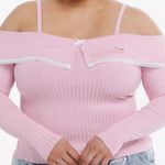 Hot Topic  Sanrio My Melody Lace Cold Shoulder Ribbed Top Photo 0