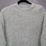 easel  Fuzzy Sweater Gray Shaggy Knit Pullover Cozy Grunge Y2K Softcore M Medium Photo 3