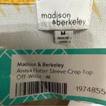 Madison & Berkeley Anaya Flutter Sleeve Midriff Leaf Print Size Medium Top Photo 10