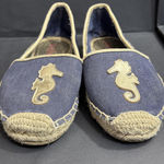 Lilly Pulitzer Preppy Nautical Beach Designer Espadrille True Navy Seahorse 6 Photo 9