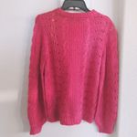Jessica Simpson Sweater Loose Knit Crew Neck Pink Rose Size XL New with Tag Photo 8