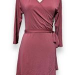 Pinkblush  size large womens wrap dress knee length long sleeve stretchy material Photo 10