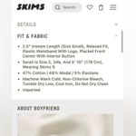 SKIMS NWT  Boyfriend Loose Boxer Shorts Onyx Size L Photo 5