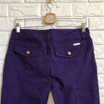 Michael Kors Michael Kira purple‎ jeans with gold zipper size 6 Photo 6