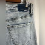 Risen High Rise Distresed Crop Straight Denim Jeans Light Wash Size 7/28 0437 Blue Photo 4