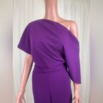 Alexia Admor NWT  Draped One-Shoulder Jumpsuit Unitard Size Medium Plumtastic Photo 6