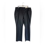 NYDJ NWT  Marilyn Coated High Rise Straight Jeans Black / Gray SZ-20W Photo 6