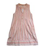 Faherty  Isha Organic Cotton‎ Dress Striped Sleeveless Casual Pockets Size S Photo 2