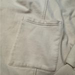 Nap Drawstring Hem Cotton Oversized Pocket Sweatshirt Beige/ Pale Yellow Size M Size M Photo 1