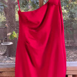 Ann Taylor  Women's Red One Shoulder Side Pleated Cocktail Dress Size 12. NEW Photo 0