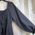 ZJCT Black Baby Doll Dress with Layers & Puff Sleeves Wear On or Off Shoulders Size XL Photo 8