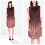 ZARA Ombré Pleated Shift Dress Photo 1