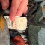 Oversized Western Geometric Colorful Print Boho Drawstring Cowl Neck Hoodie Yellow Photo 3