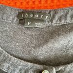 Theory  Women’s Grey Black Ruffle Tank Top Sleeveless Pullover Slim Fit Grunge S Photo 5