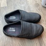 Skechers Black Leather Slip On Shoes Womens 7.5 Photo 0