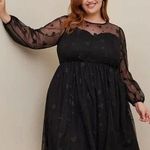 Torrid Dress 18 NWT Disney Mickey Stars At The Knee Tulle Illusion Neck Skater Photo 0