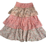 House Of Harlow 1960 Midi Skirt Medium Layered Mixed Media Cottage Pink Photo 0