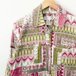 DRAPERS & DAMONS | Vintage BikerJacket Paisley Floral Boho Patchwork | Medium Pink Photo 0