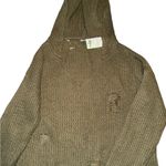Charlotte Russe Olive Distressed Knit Hoodie Photo 3