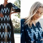 ELEVEN by March11 Naomi Embroidered Maxi Dress Navy Blue Size‎ XS Photo 5