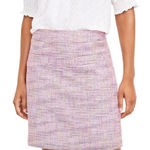 Loft  Pink Tweed Pocket Shift Mini Skirt Pockets Career Casual Women Size‎ 10P Photo 0
