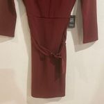EXPRESS Burgundy Belted Midi Dress Sz XS NWT Photo 2