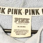 PINK - Victoria's Secret Victoria Secret PINK Medium Blue Hi Low Mesh Pullover Tunic Hoodie Oversized Photo 2