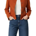 Valerie Stevens 1980s Vintage Burnt Orange Wool Blazer Jacket Small Photo 0