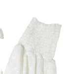 MISA Los Angeles MISA Bita White Clip Dot Ruffle off Shoulder Harem Jumpsuit White Size S NWT Photo 14